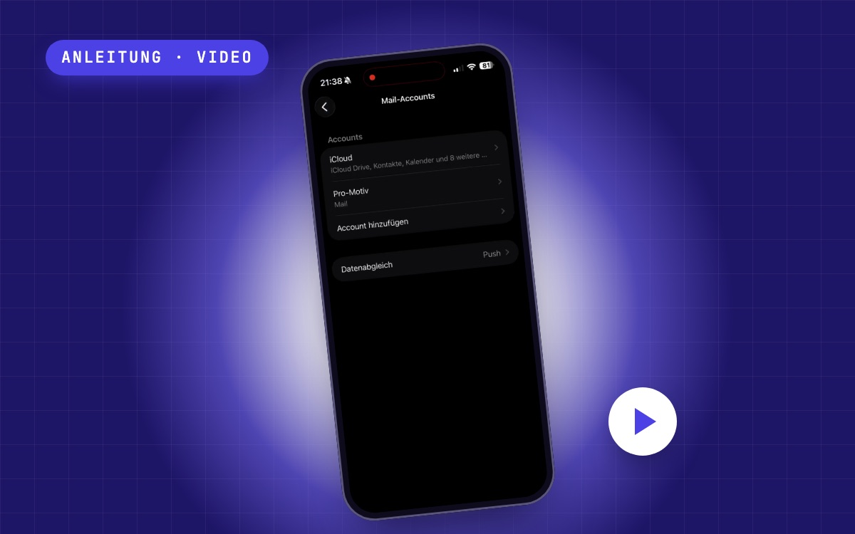 Anleitung mit Video: E-Mail-Postfach auf dem iPhone einrichten