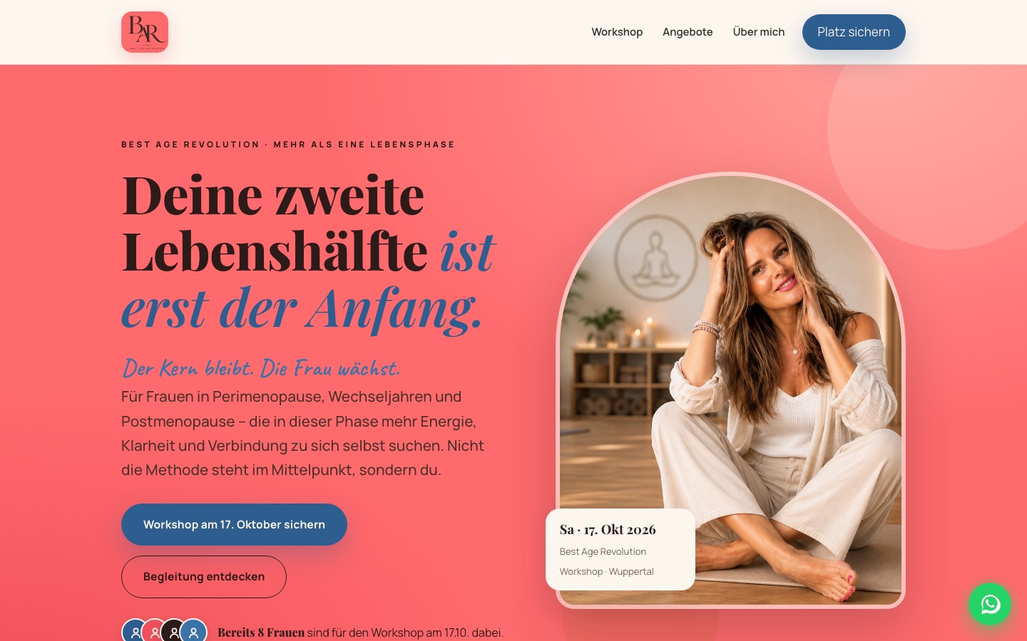 Startseite von Best Age Revolution am Desktop