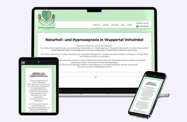 Vorher: Heilpraxis Wuppertal – von der veralteten Praxisseite zum modernen Auftritt